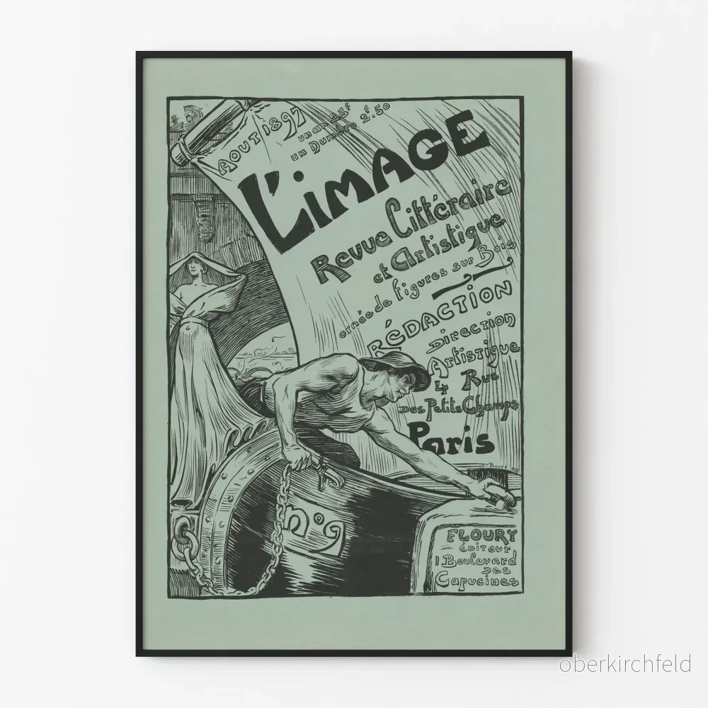 Vintageposter L'Image Revue Littéraire et Artistique N°9 - Retro väggdekoration