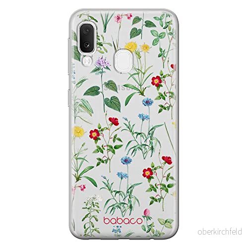 ERT GROUP mobiltelefonfodral för Samsung A20e originalt och officiellt licensierat Babaco mönster Flowers 042 optimalt anpassad till formen på mobiltelefonen, gedeeltelijk transparant 5905131317124