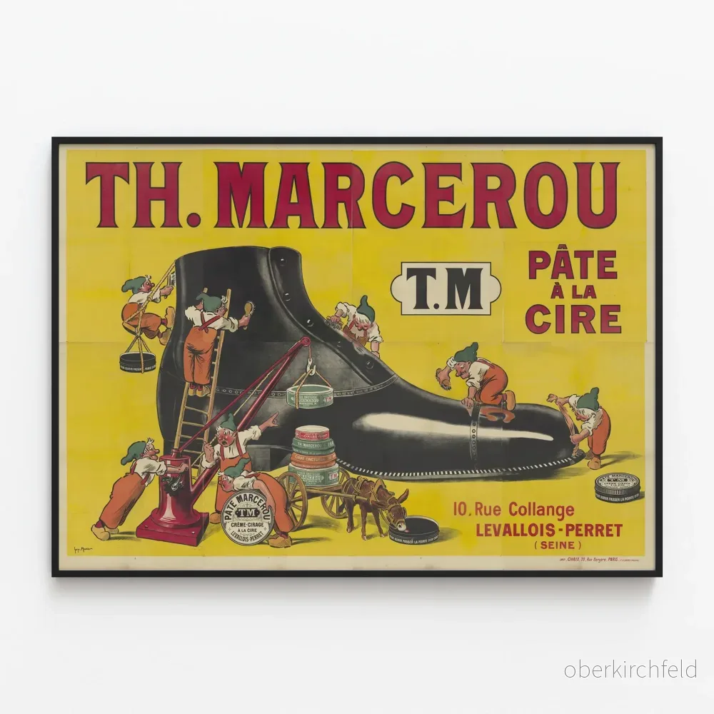 Vintage reklamposter TH. Marcerou Vaxmassa