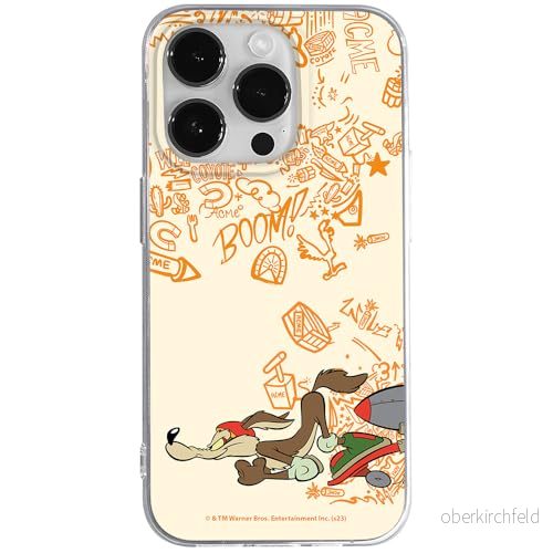 ERT GROUP mobiltelefonfodral för Iphone 14 PRO MAX originalt och officiellt licensierat Looney Tunes mönster Coyote 002 anpassad till formen på mobiltelefonen, fodral tillverkad av TPU plast 5905795138158