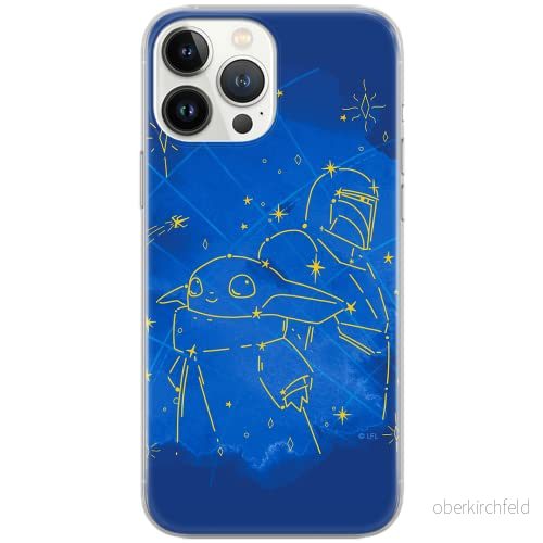 ERT GROUP mobiltelefonfodral för Apple Iphone 11 PRO MAX originalt och officiellt licensierat Star Wars mönster Baby Yoda 023 Vit anpassad till formen på mobiltelefonen, fodral tillverkad av TPU plast 5904805075568