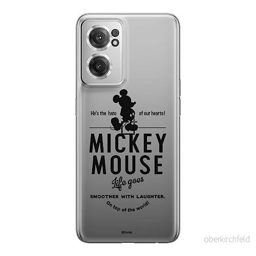 ERT GROUP mobiltelefonfodral för Oneplus NORD CE 2 originalt och officiellt licensierat Disney mönster Mickey 014 optimalt anpassad till formen på mobiltelefonen, gedeeltelijk transparant 5905511299415