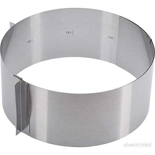Westmark Kakring, Extra hög, Ø 16 30 cm (justerbar), Rostfritt stål, Silver, 31312260 4004094313165