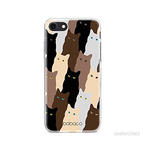 ERT GROUP mobiltelefonfodral för Iphone 7/8/ SE 2/ 3 originalt och officiellt licensierat Babaco mönster Cats 001 optimalt anpassad till formen på mobiltelefonen, fodral tillverkad av TPU plast 5905131055682