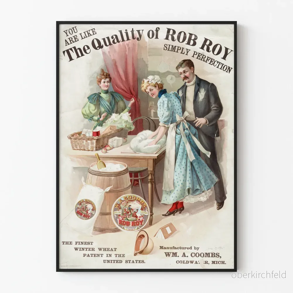 Vintage reklamposter Rob Roy W.A. Coombs