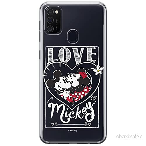 ERT GROUP mobiltelefonfodral för Samsung M21 originalt och officiellt licensierat Disney mönster Mickey & Minnie 002 optimalt anpassad till formen på mobiltelefonen, gedeeltelijk transparant 5903537834320