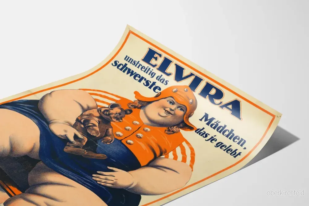 Vintageposter Elvira, världens största pojke - Bild 3