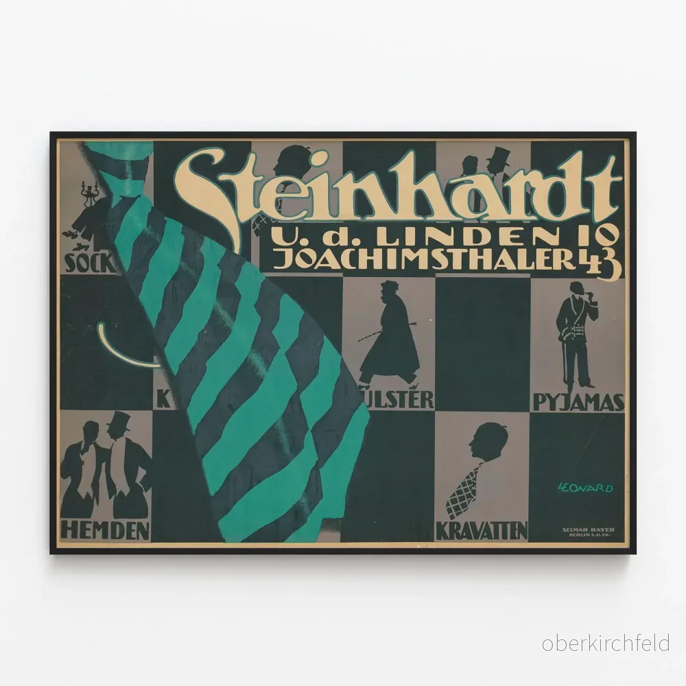 Vintageposter Steinhardt väggdekoration maskulin mode