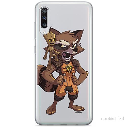 ERT GROUP mobiltelefonfodral för Samsung A70 originalt och officiellt licensierat Marvel mönster Guardians of the Galaxy 018 optimalt anpassad till formen på mobiltelefonen, gedeeltelijk transparant 5902980414813
