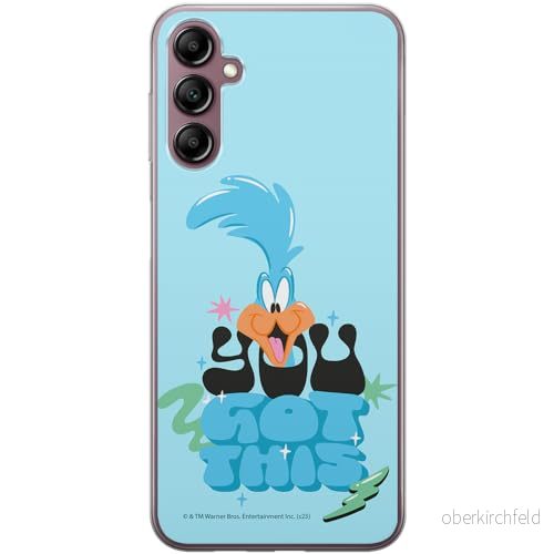 ERT GROUP mobiltelefonfodral för Samsung A14 4G/5G originalt och officiellt licensierat Looney Tunes mönster Roadrunner 003 anpassad till formen på mobiltelefonen, fodral tillverkad av TPU plast 5905795126827