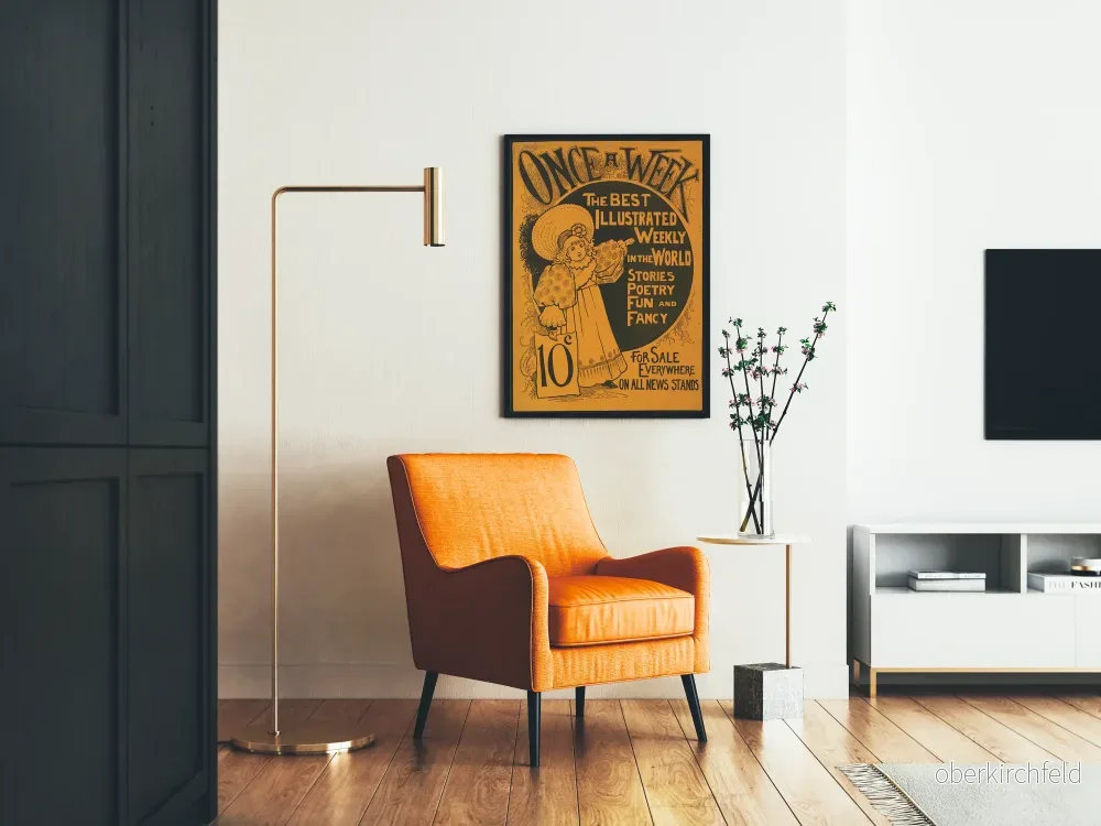 Vintageposter Once a Week - Illustration och Poesi - Bild 2