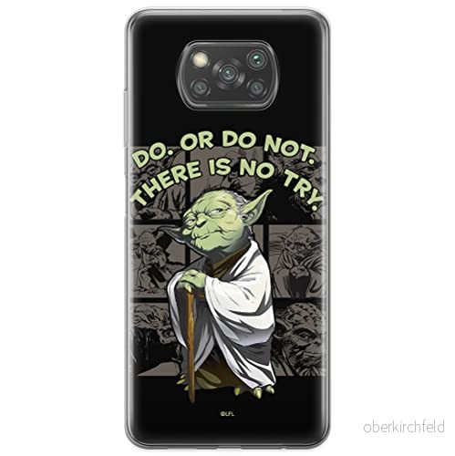 ERT GROUP mobiltelefonfodral för Xiaomi POCOPHONE X3 originalt och officiellt licensierat Star Wars mönster Yoda 007 optimalt anpassad till formen på mobiltelefonen, fodral tillverkad av TPU plast 5903537128924