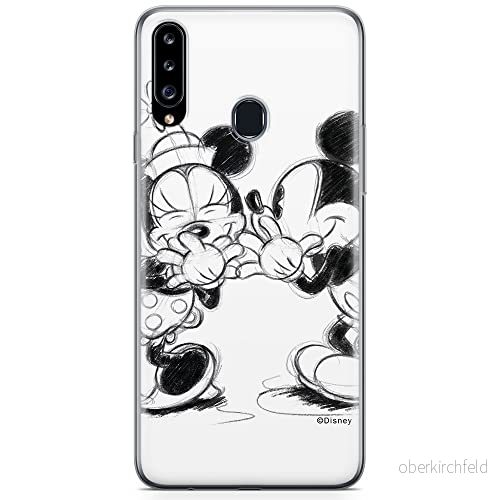 ERT GROUP mobiltelefonfodral för Samsung A20S originalt och officiellt licensierat Disney mönster Mickey & Minnie 010 optimalt anpassad till formen på mobiltelefonen, fodral tillverkad av TPU plast 5904805435928