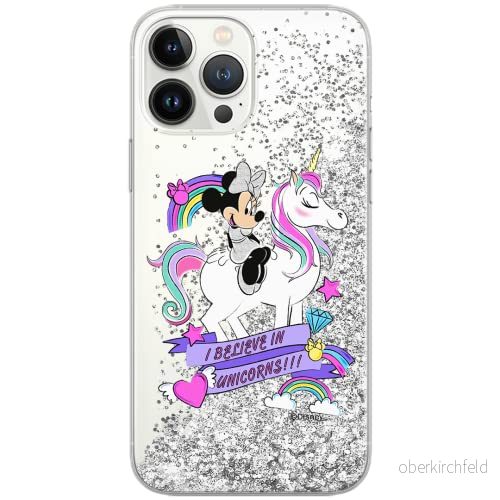 ERT GROUP mobiltelefonfodral för Apple Iphone 12 PRO MAX originalt och officiellt licensierat Disney mönster Minnie 035 Vit optimalt anpassad till formen på mobiltelefonen, med glitter overflow effekt 5903040383070