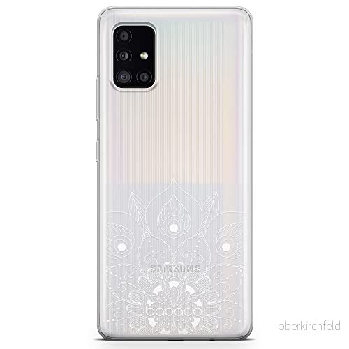 ERT GROUP mobiltelefonfodral för Samsung A51 originalt och officiellt licensierat Babaco mönster Mandalas 008 Vit optimalt anpassad till formen på mobiltelefonen, gedeeltelijk transparant 5904805852824