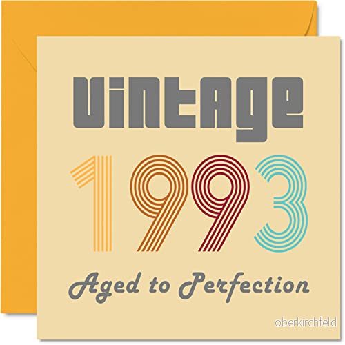 31 årsfödelsedagskort för män kvinnor vintage 1993 åldrad till perfektion födelsedagskort roligt henne honom, 145 mm x bästa vän födelsedag gratulationskort mamma pappa bror 5063152009609 31 årsfödelsedagskort för män kvinnor vintage 1993 åldrad till perfektion födelsedagskort roligt henne honom, 145 mm x bästa vän födelsedag gratulationskort mamma pappa bror 5063152009609