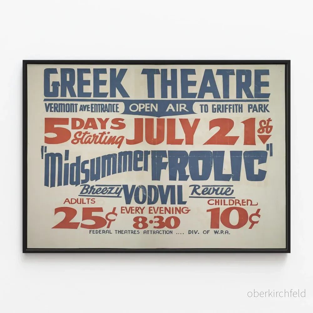 Affisch Teater Greek Theatre – Midsommarfest Affisch Teater Greek Theatre – Midsommarfest