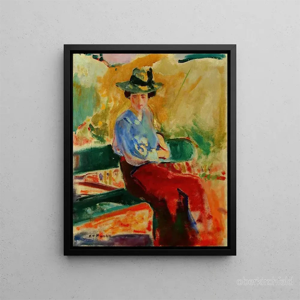 Målning Figur på en bänk - Alfred Henry Maurer | Konsttryck