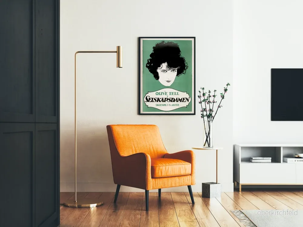 Vintageaffisch Olive Tell i Selskapsdamen - Konstnärlig Väggdekoration - Bild 2