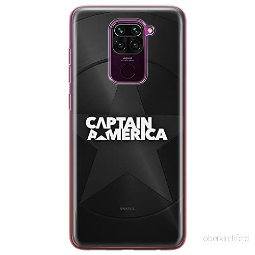 ERT GROUP mobiltelefonfodral för Xiaomi REDMI NOTE 9 originalt och officiellt licensierat Marvel mönster Captain America 024 anpassad till formen på mobiltelefonen, fodral tillverkad av TPU plast 5903040336342