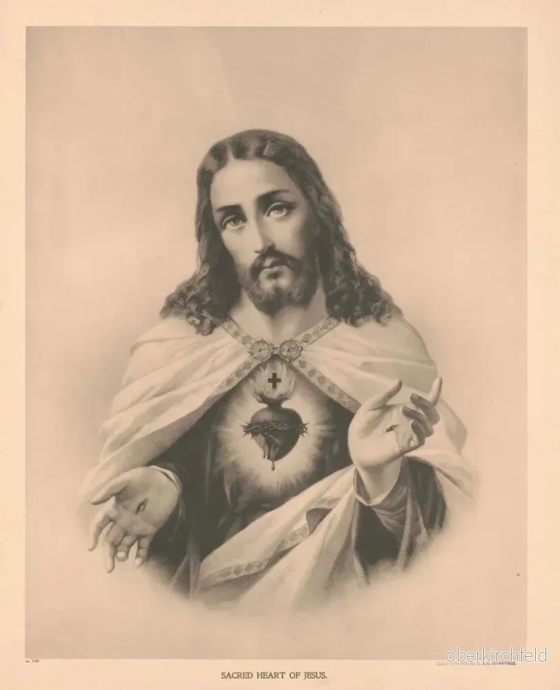 Helig målning - Jesu hjärta - O. S. Silberman | Konsttryck - Bild 2