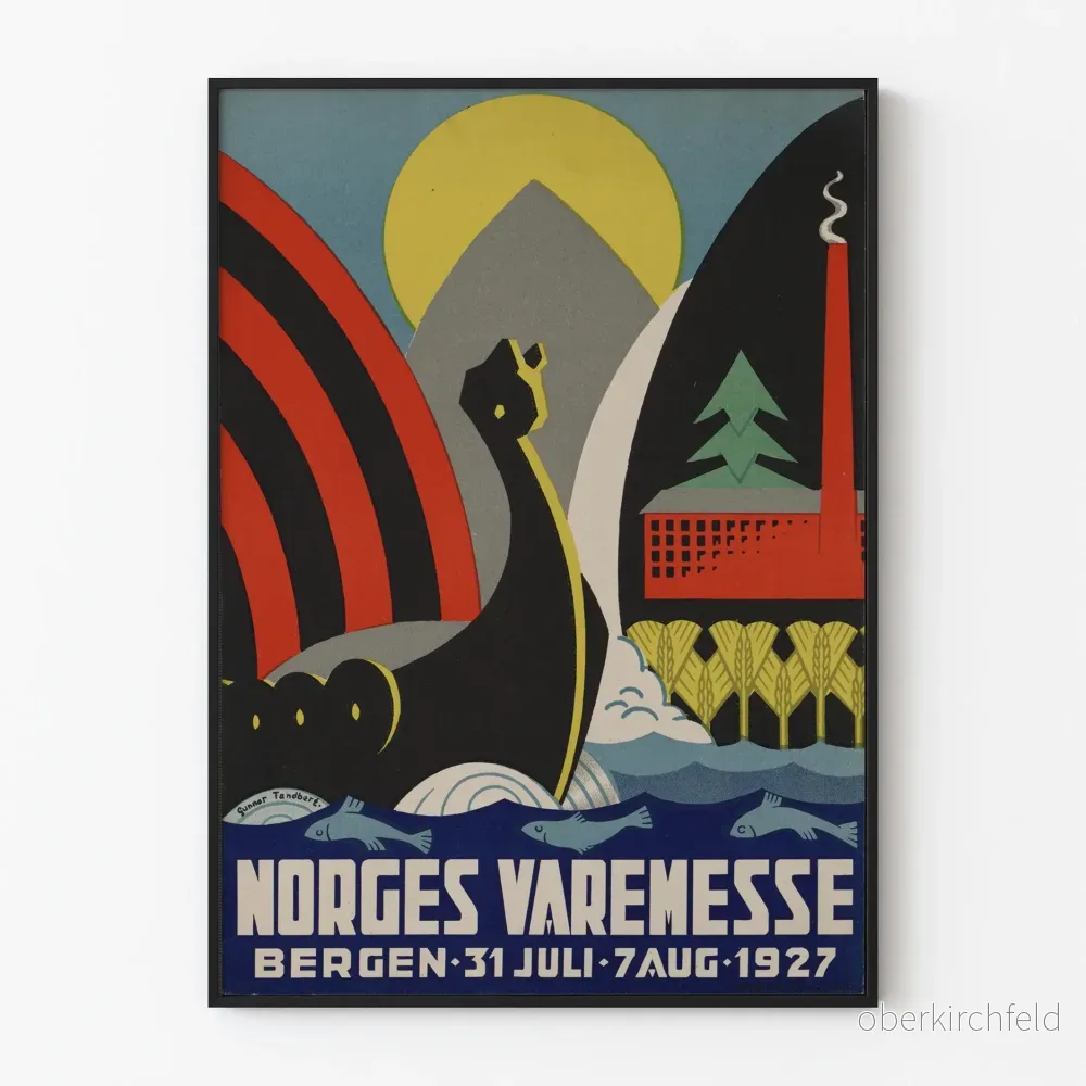 Vintageposter Norges Varemesse Bergen 1927