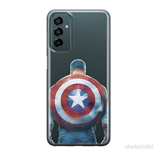 ERT GROUP mobiltelefonfodral för Samsung M13 4G/M23 5G/F23 originalt och officiellt licensierat Marvel mönster Captain America 002 anpassad till formen på mobiltelefonen, gedeeltelijk transparant 5905511360726