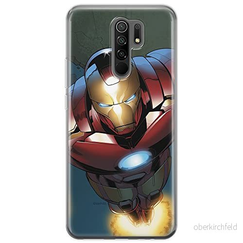 ERT GROUP mobiltelefonfodral för Xiaomi REDMI 9 originalt och officiellt licensierat Marvel mönster Iron Man 017 optimalt anpassad till formen på mobiltelefonen, fodral tillverkad av TPU plast 5903040306499